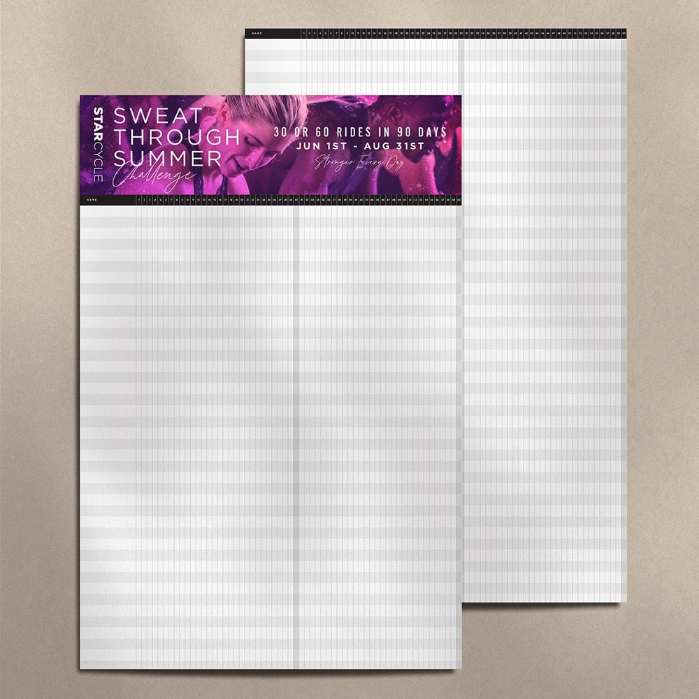 SC Sweat Through Summer Tracking Board